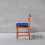 6 oak mid-century dining chairs