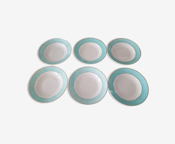 Set de 6 assiettes creuses vintage
