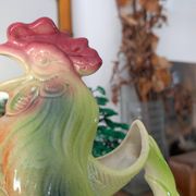 Large vintage rooster jug Saint-Clément country house spirit