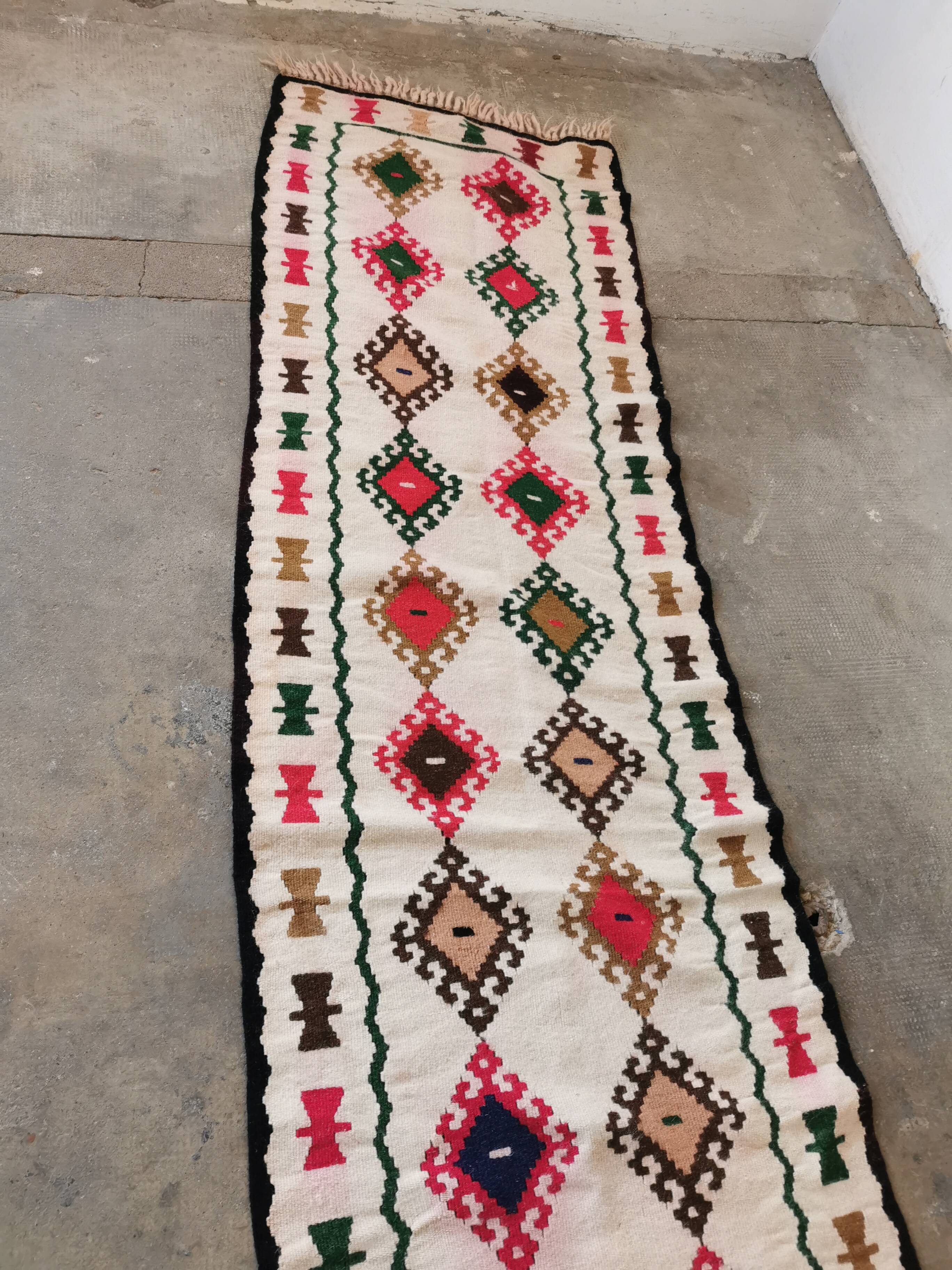 Antique Berber kilim runner rug