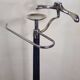 Vintage metal and leather valet stand, 1980s, 125 cm