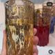 Set of 6 glasses decorated with gold