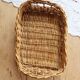 Vintage woven wicker cutlery basket