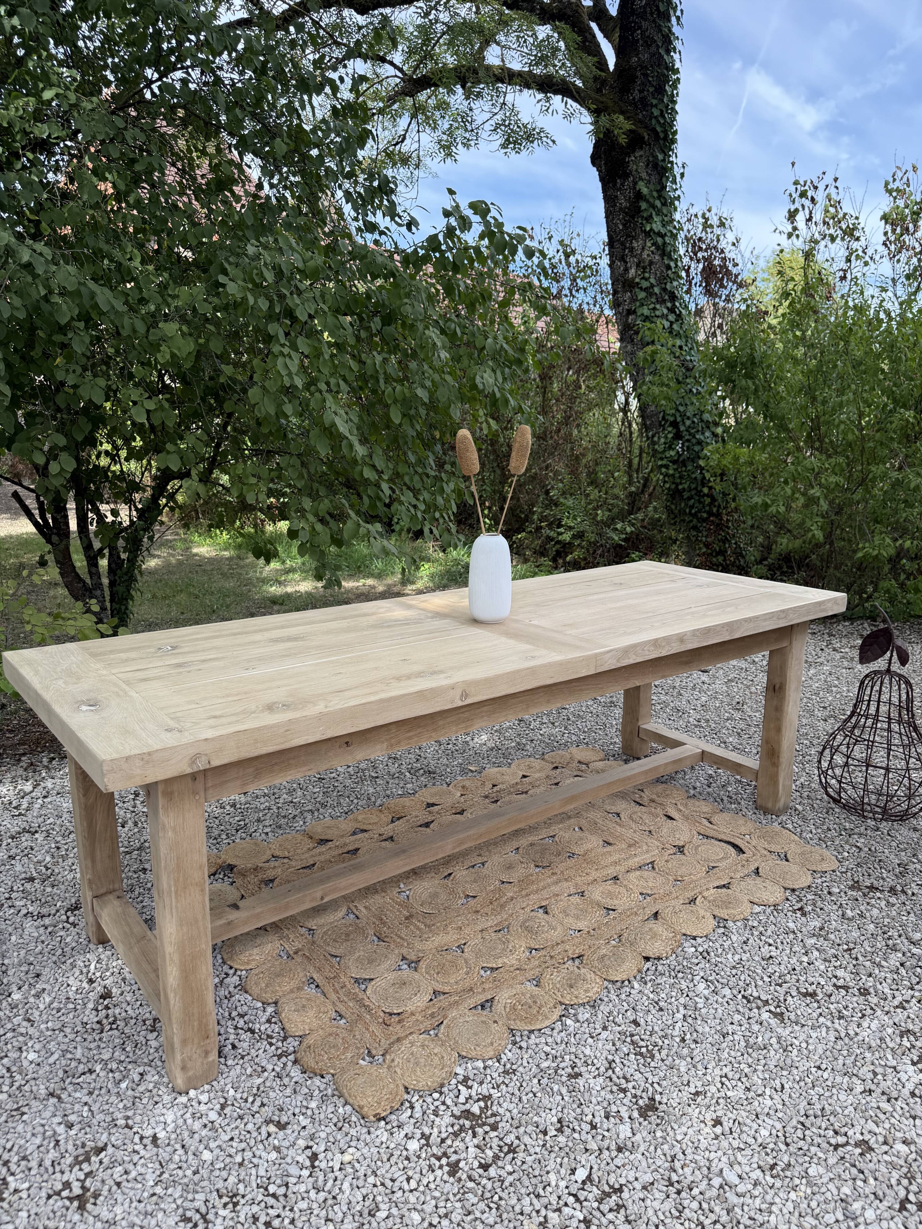 Large solid wood table 238cm