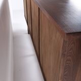 Large brutalist Aranjou sideboard in elm, 1960s