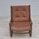 1970s, Scandinavian armchair, original very good condition, bamboo, leather.