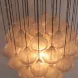 Kalmar 'Tulipan' Chandelier Pendant Light, Blown Glass, 1970