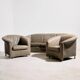 Aura Leather Sofa Set by Paolo Piva for Wittmann, 1980s, Set of 3