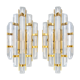 Venini pair of glass and gilding sconces