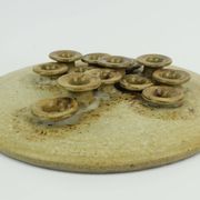 Large rudi stahl candle holder for 13 candles 1970s west german studio pottery