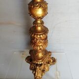 Wooden candlestick and gilded stucco from the beginning of the 20th century