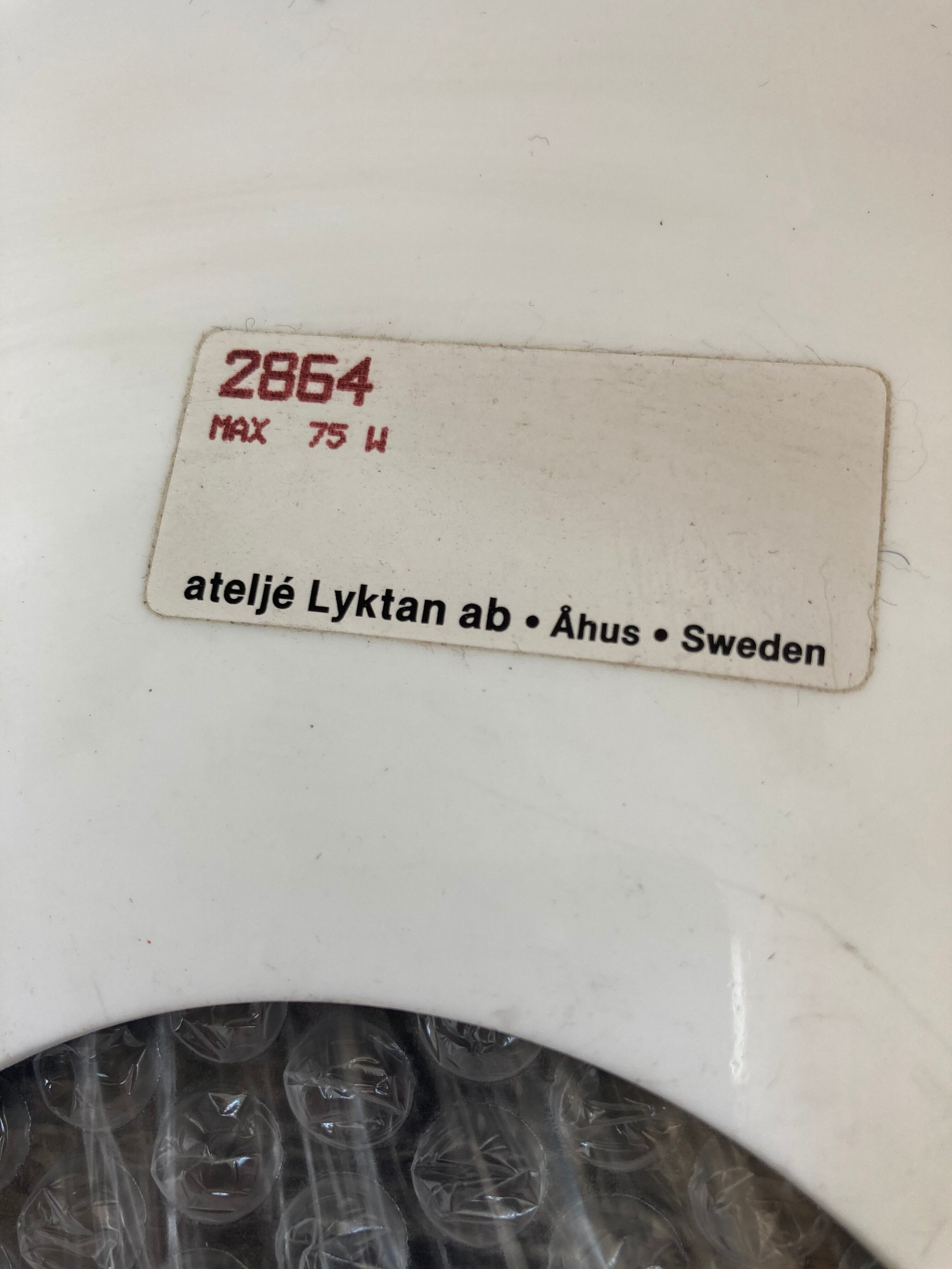 White pendant lamp by Anders Pehrson for Atelje Lyktan