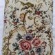 Wooden foot rest with its lid in vintage tapestry