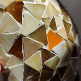 Large vintage glass mosaic egg lamp