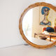 Vintage rattan sun mirror