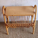 Rattan shelf magazine holder