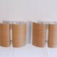 Pair of Scandinavian wooden wall lights 1970