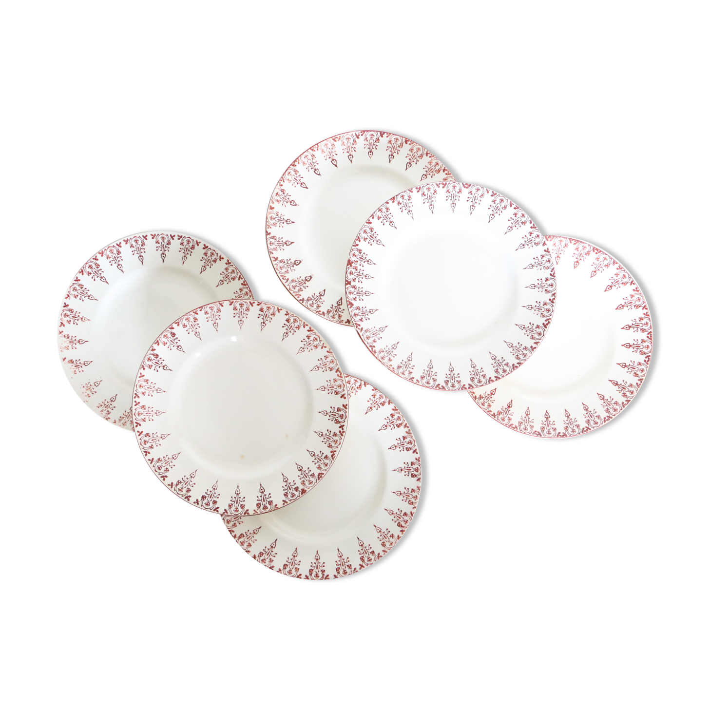 Flat plates red iron earth