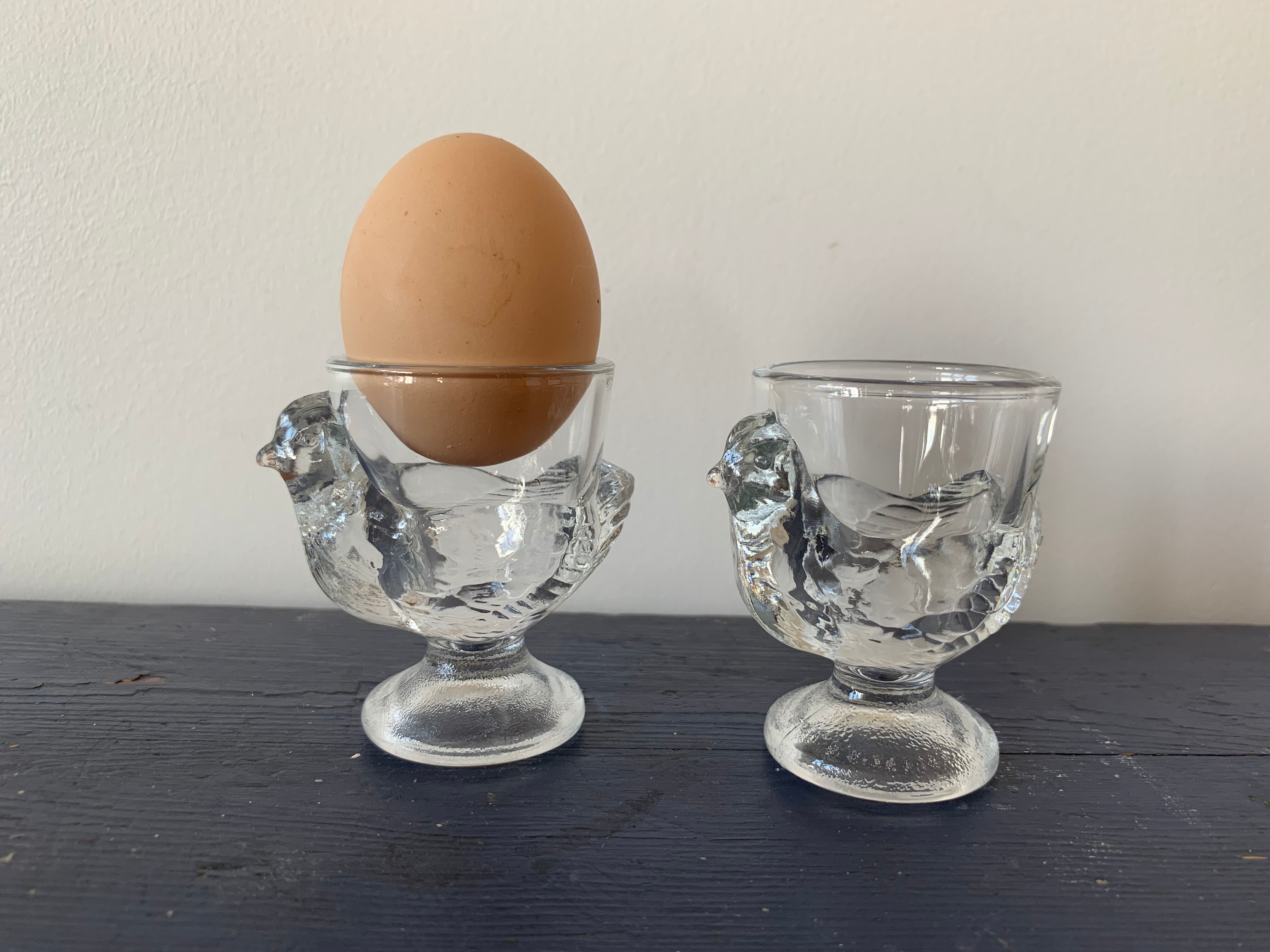 Set of 4 glass hens