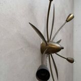 Mid-century Sputnik ceiling lamp brass 1950s