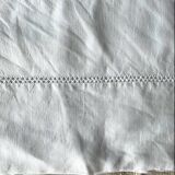 Antique linen sheet with CB or IB monogram