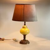 Old ceramic and bronze lamp