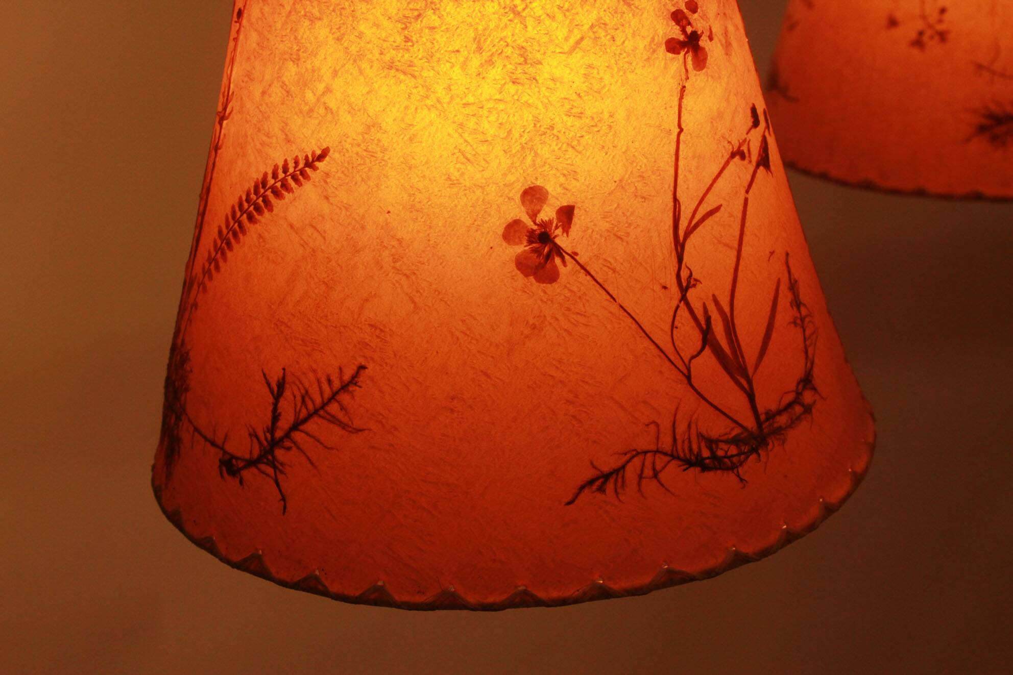 1950s ceiling lamp triangle in teak