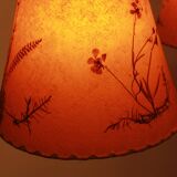 1950s ceiling lamp triangle in teak