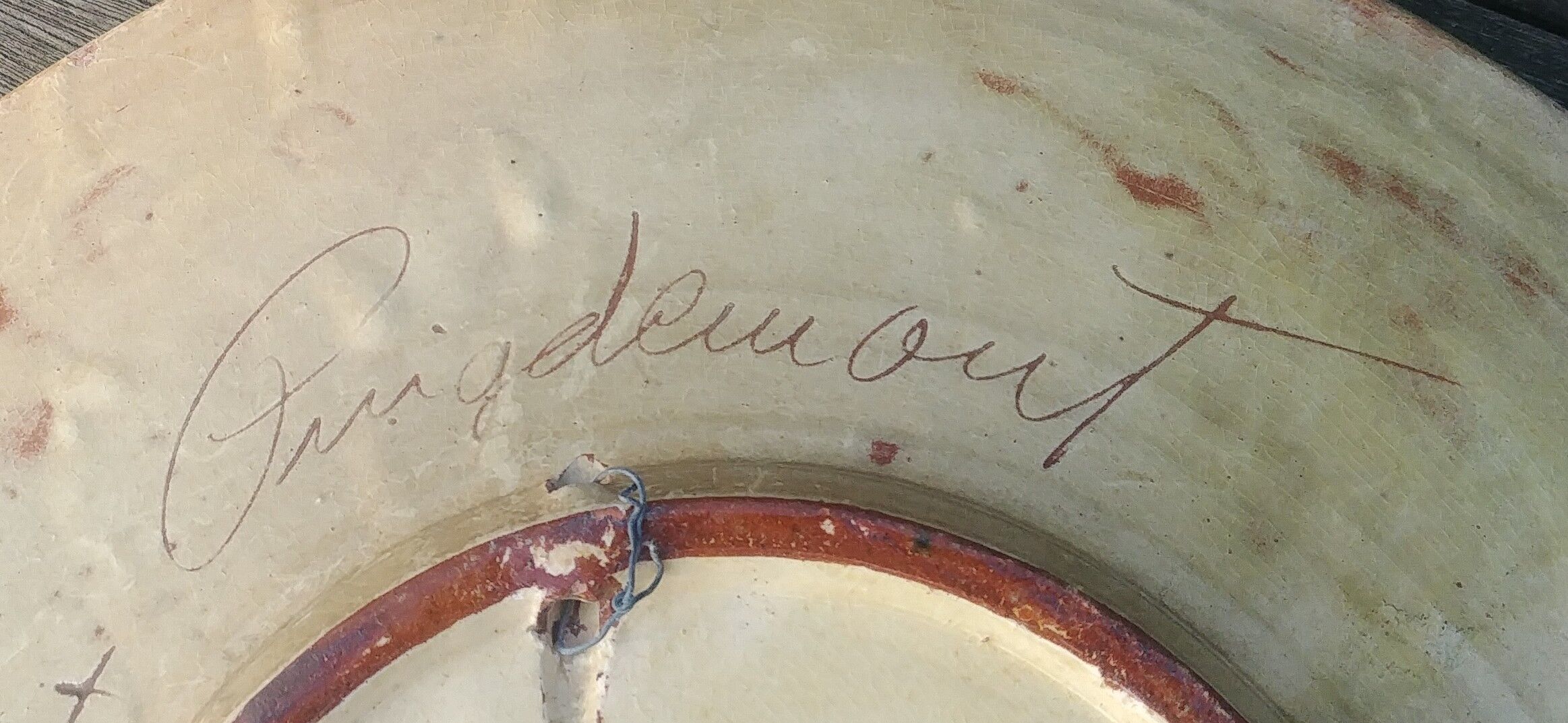 Large glazed ceramic fruit dish/cup signed on the back "Puigdemont" 60s/70s
