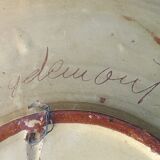 Large glazed ceramic fruit dish/cup signed on the back "Puigdemont" 60s/70s