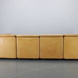 Canapé modulaire en cuir Wittmann Hochbaret des années 1970, Autriche