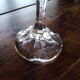 Set of 6 ancient white wine glasses in engraved crystal and gold border
