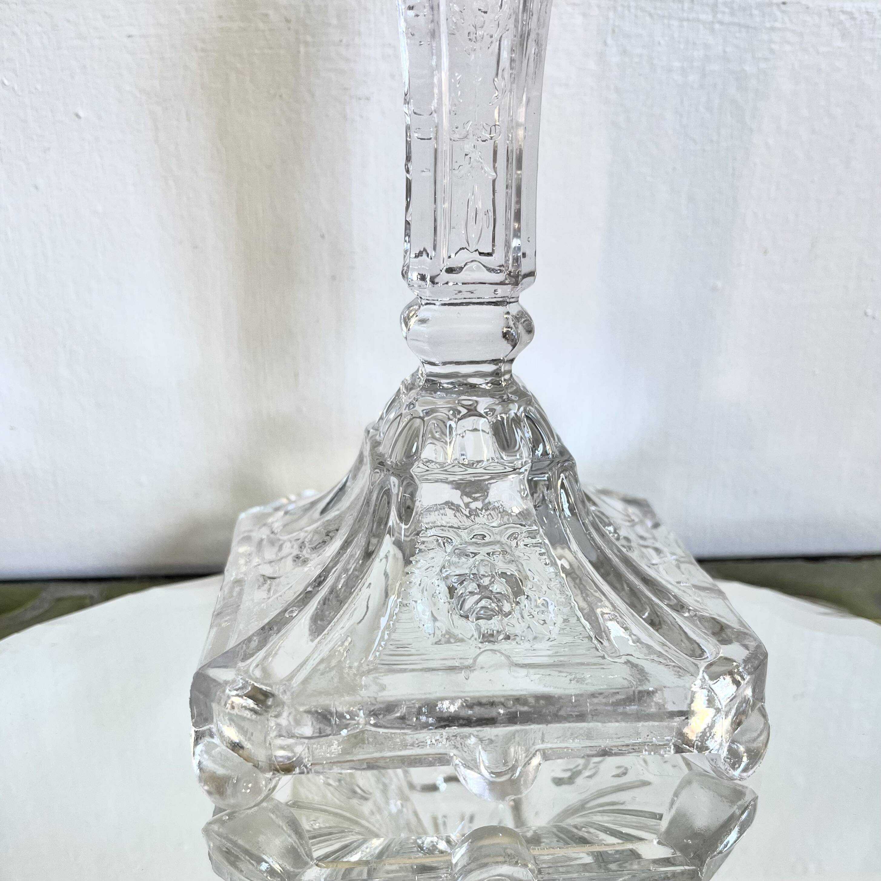 Portieux molded glass candle holder