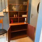 Library vintage teak showcase 1960