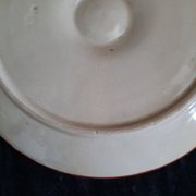 Oyster plate HB Henriot Quimper grey 23 cm Breton floral decoration