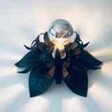 Black metal flower ceiling light