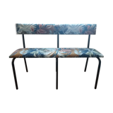 School bench flowers