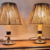 Pair of candlestick lamps