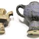 Pair of small ceramics from 1973 by Van Woerden for Vest Gouda