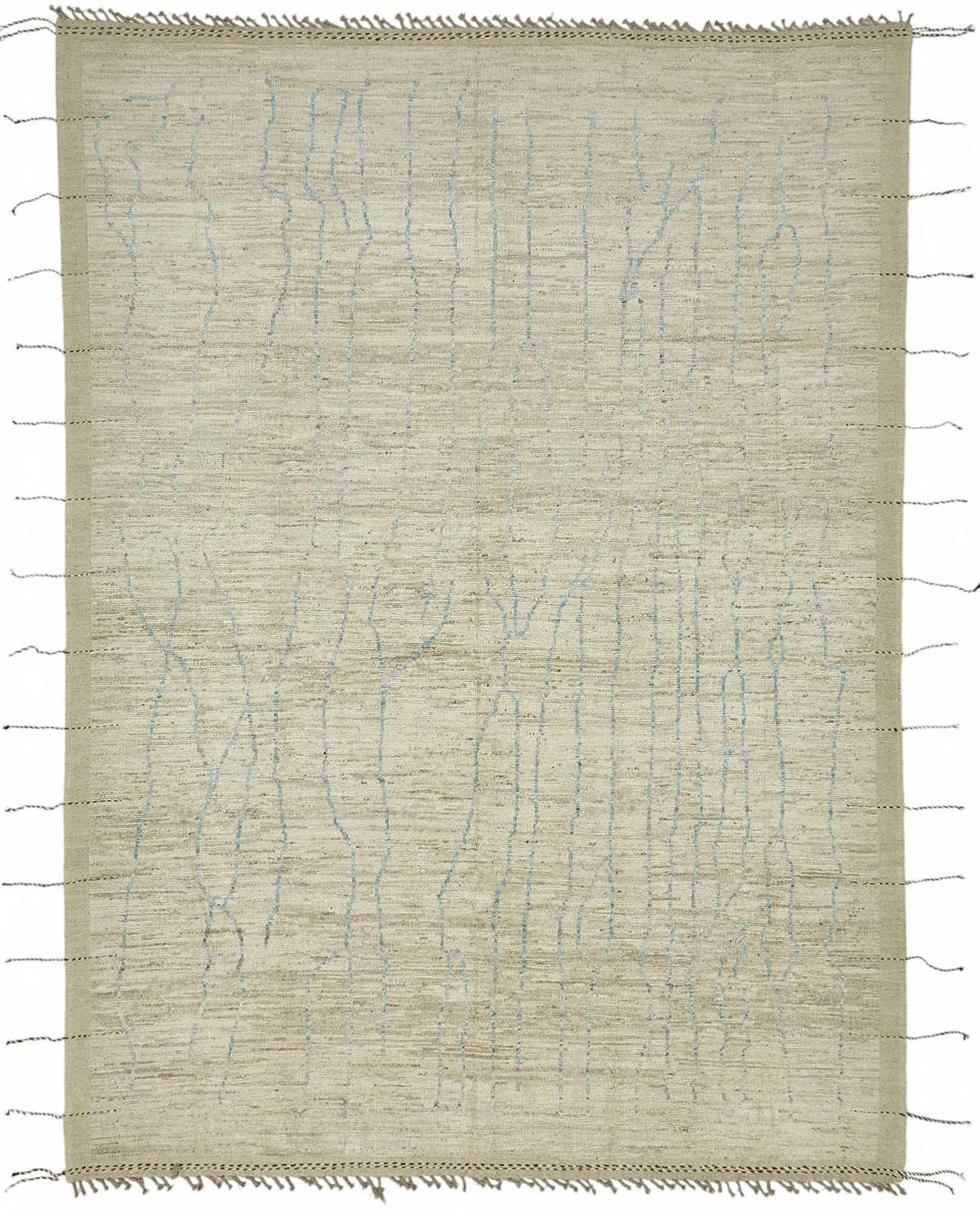 Handmade Turkish One of a Kind 311 cm x 428 cm Beige Wool Carpet