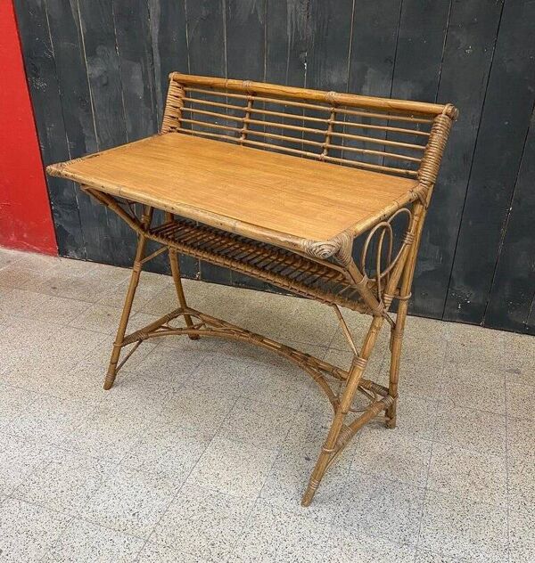 petit bureau, ou desserte en Bambou, circa 1950/1960