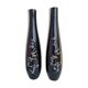 Black lacquered vases