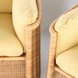 Paire de fauteuils en osier