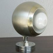 Lustre 1970 aluminium avec son applique