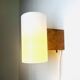Cylindrical Beech Wood Wall Lamp Uno & Östen Kristiansson For Luxus, Sweden 1960S