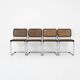 Set of 4 B32 model dining chairs by Marcel Breuer.