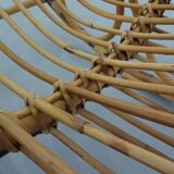 Mid-Century Italian Bamboo Rocking Chair, 1950s