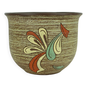 Large mid century flowerpot plant pot dümler & breiden carved dekor