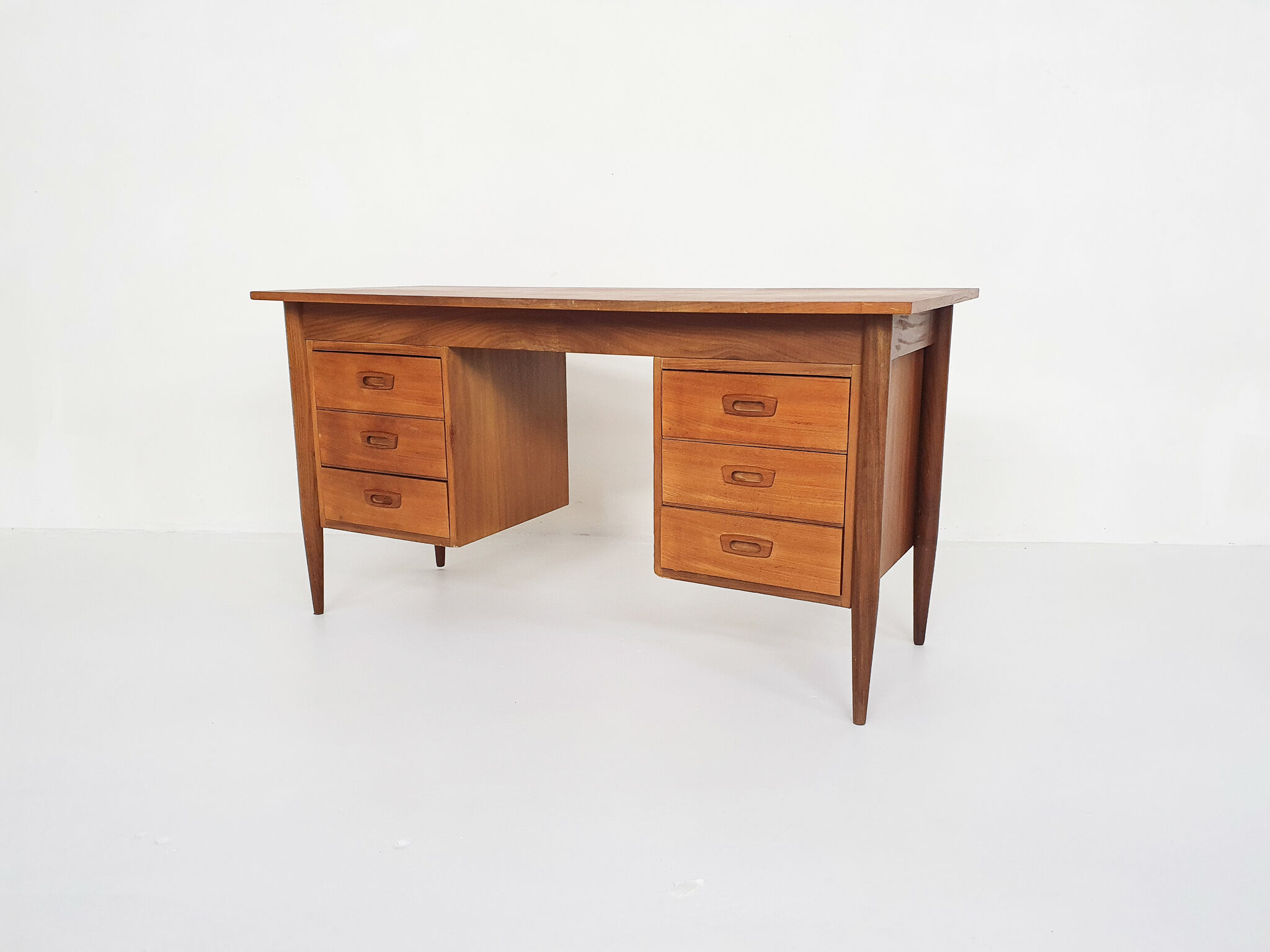 Mid-century teak desk, The Netherlands 1950's
