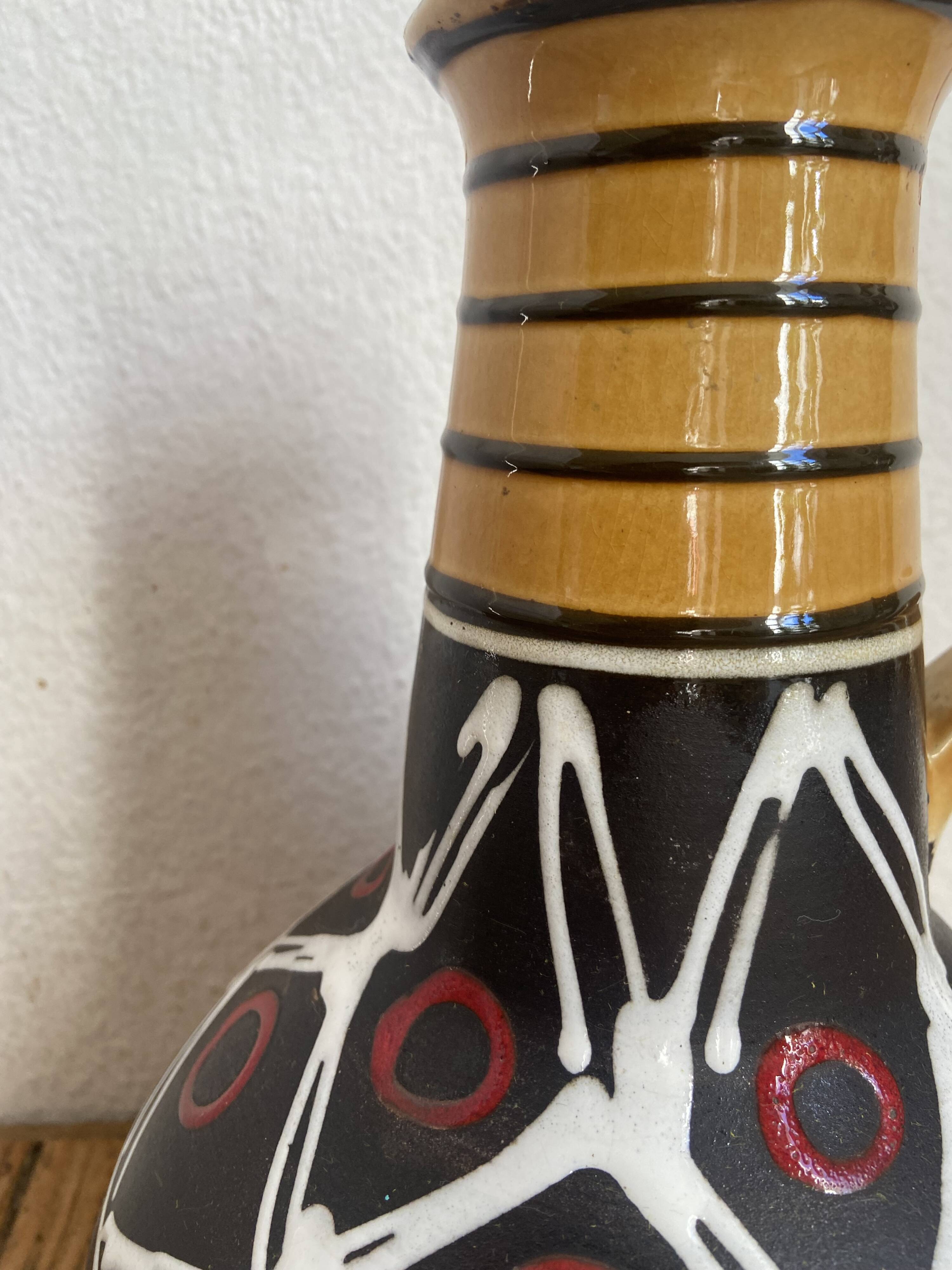 Vase from West Germany in ceramic from the 1960s.